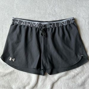 Under Armor Play Up Grey Running Shorts Size L